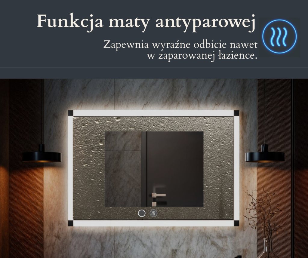 Mata Antypara w lustrze LED