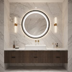 Okrągłe Lustro w ramie Aluminiowej na wymiar Lunara