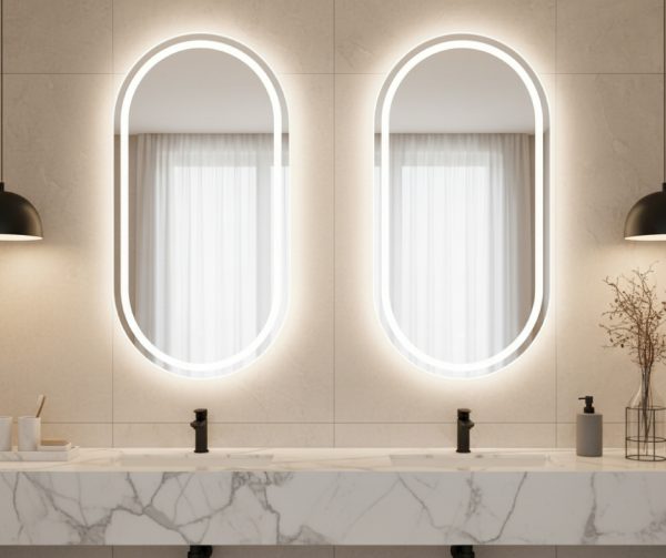 owalne lustro LED – bez ramy – OdbicieStylu.pl