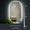 lustro owalne bez ramy, mozliswosc regulacji jasności LED od 5% do 100%