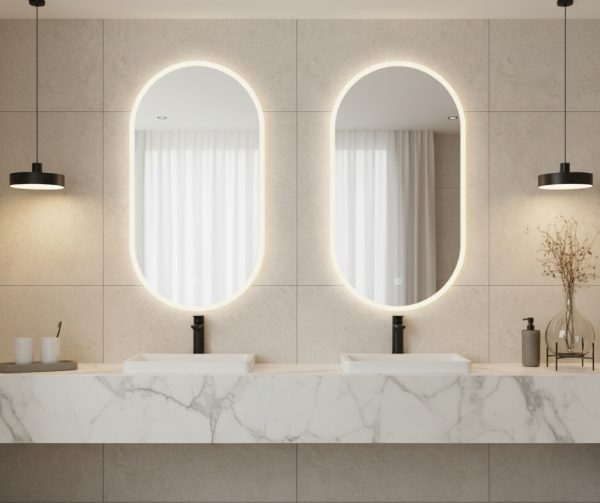 owalne lustro LED – OdbicieStylu.pl