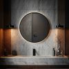 Okrągłe LED Lustro czarna Rama Aluminiowa na wymiar Mirage