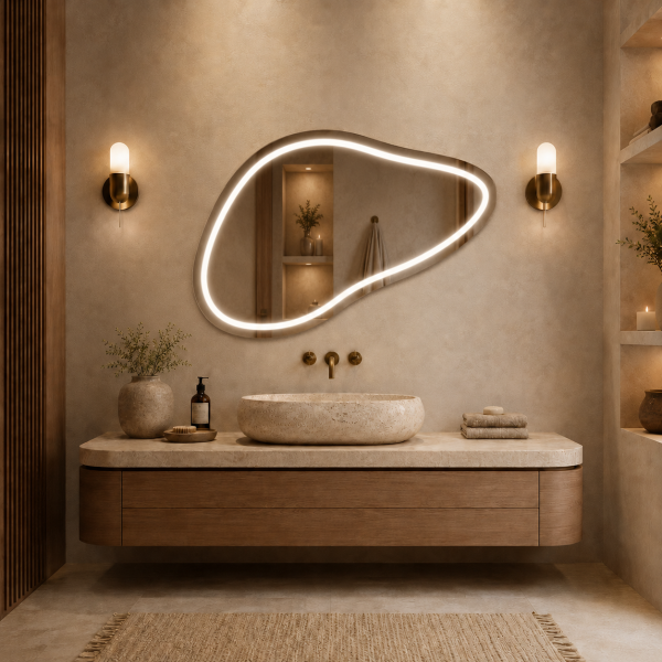 Lustro nieregularne LED T4 Demeter na wymiar
