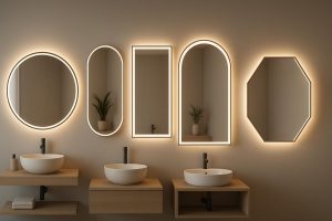5 popularnych kształtów luster LED na wymiar