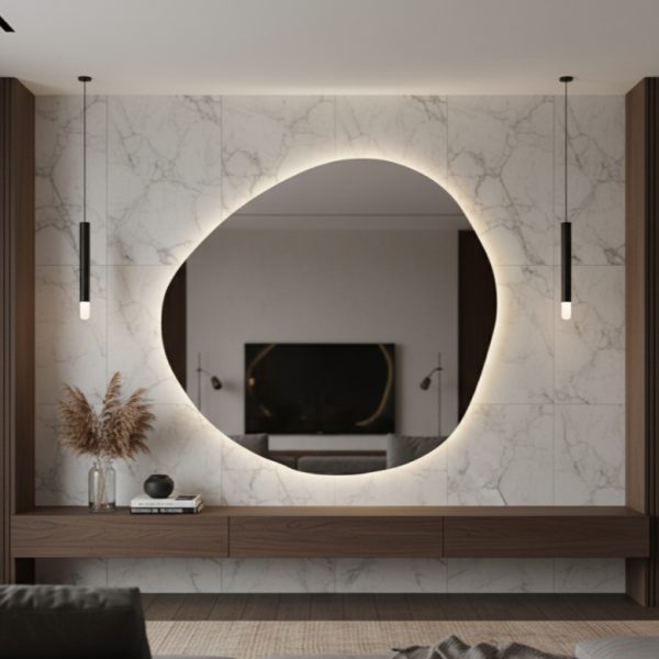 Lustro nieregularne LED Kleopatra na wymiar