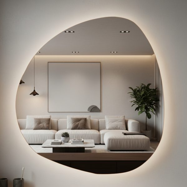 Lustro nieregularne LED Demeter na wymiar