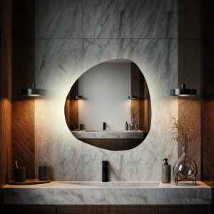 Lustro nieregularne LED Demeter na wymiar