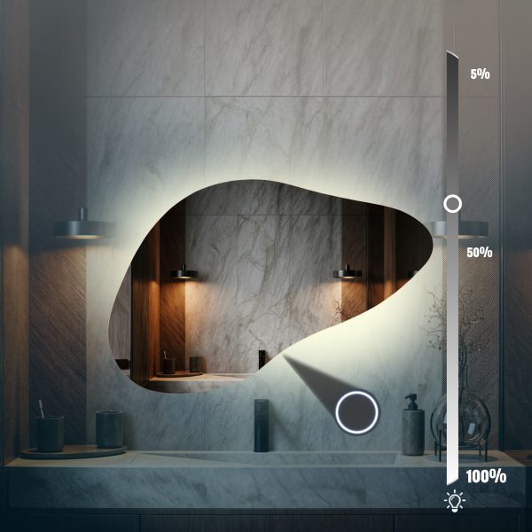 Lustro nieregularne LED Kleopatra na wymiar