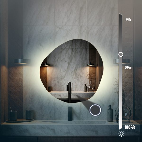 Lustro nieregularne LED Kleopatra na wymiar