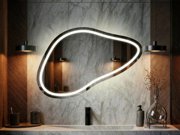 Lustro nieregularne LED Lunara Hermes na wymiar