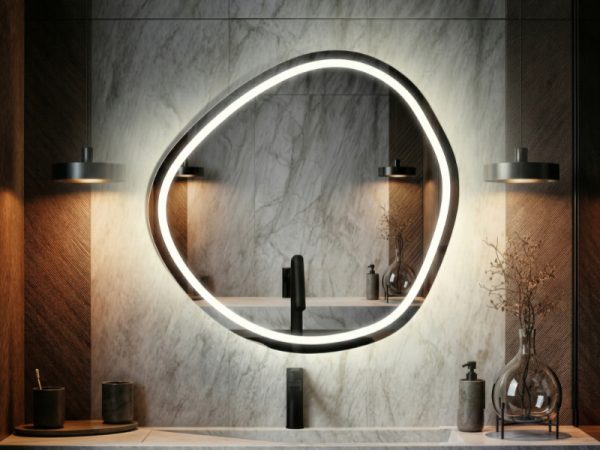 Lustro nieregularne LED Lunara Kleopatra na wymiar