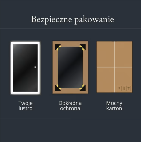 Lustro półokrągłe ścięty bok klasyczne - Mirage