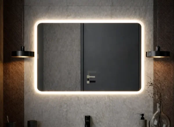 lustro prostokątne z zaokrąglonymi rogami Aurelia