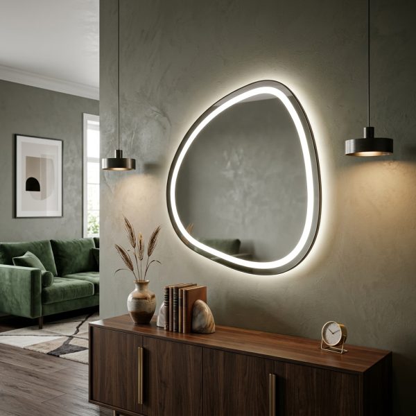Lustro nieregularne LED Lunara Demeter na wymiar