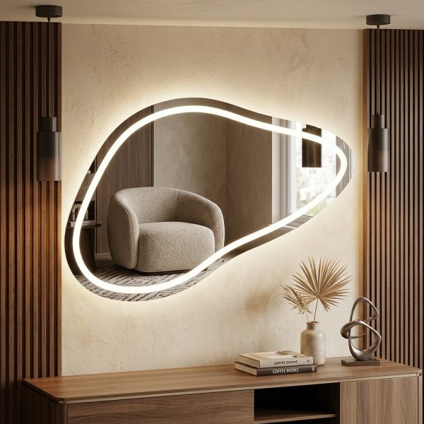 Lustro nieregularne LED Lunara Hermes na wymiar