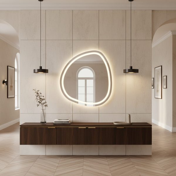 Lustro nieregularne LED Lunara Demeter na wymiar