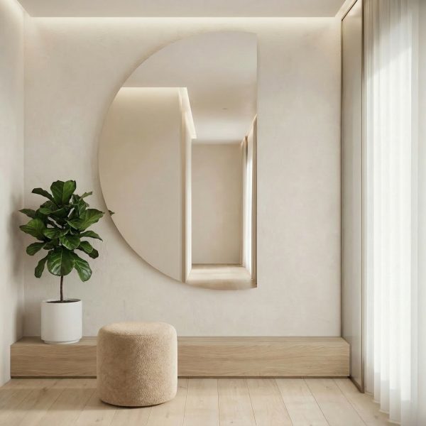 Lustro półokrągłe ścięty bok klasyczne - Mirage