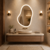 Lustro nieregularne LED T5 Aurelia na wymiar